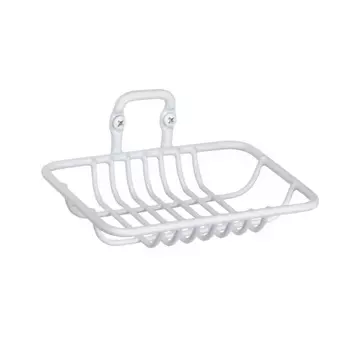 Мыльница COLORS белый, металл/пластик SWR-19005-05