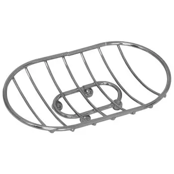 Мыльница на ножках овальная, хром