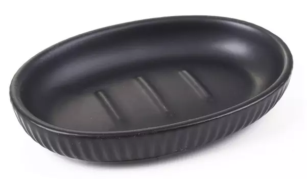 Мыльница Плиссе CE1610QA-SD керамика, черный матовый