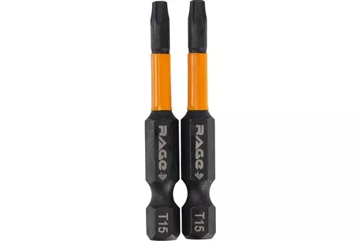 Набор бит торсионных Rage by Vira TORX T15 S2 х 50 мм, 2шт