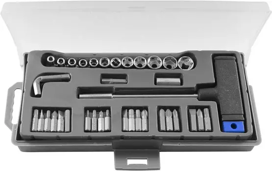 Набор головок и бит Kroft с T-образной рукояткой, 36 предметов