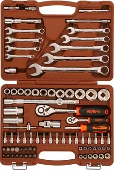 Набор инструмента OMBRA 1/4", 1/2"DR, 82 предмета, OMT82S