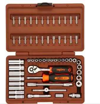 Набор инструмента OMBRA 1/4"DR, 57 предметов