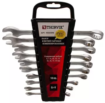 Набор ключей комб. ARC на держателе, 6-19 мм, 10 предметов