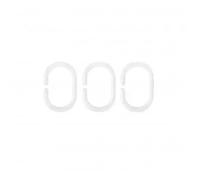 Набор пластиковых колец для штор 12 шт. (бел)