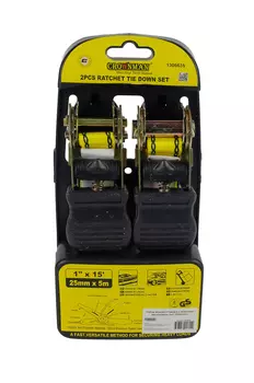 Набор ремней стяжных с храповым механизмом 2 шт CROWNMAN , Арт. 1306635 25mmx5m/ 2PCS