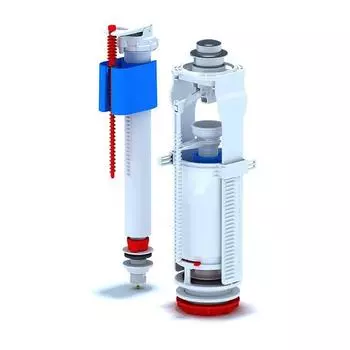 Набор с нижним подводом пластик, кнопка хромированная