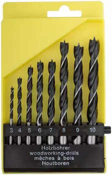 Набор сверел по дереву 3-10 мм, 8предметов