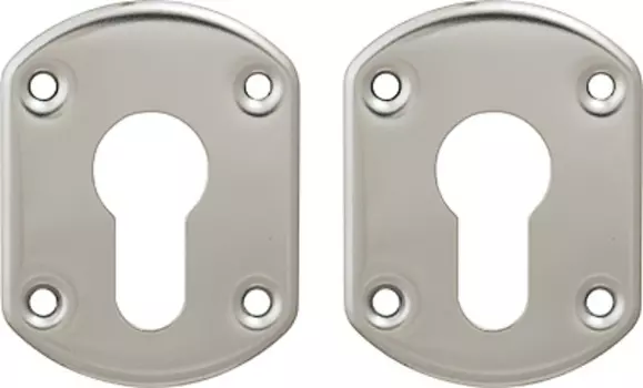 Накладка на цилиндр "Гардиан" ГХ 31 объёмная, хром, 1 пара