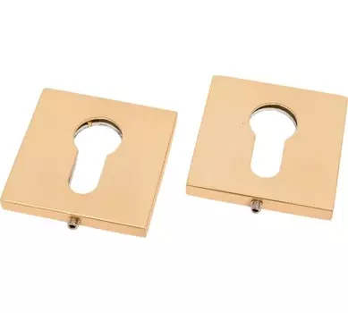 Накладка на цилиндр PUERTO, серия SLIM, золото матовое сатинированное