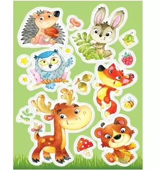 Наклейка декоративная Decoretto Лесные звери 350х250 мм