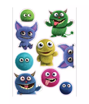 Наклейка декоративная Декоретто Пушистые чудики