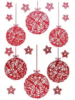 Наклейка декоративная Декоретто Яркие красные шарики наклейка