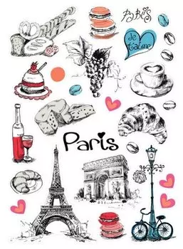 Наклейка для декора Романтика парижа