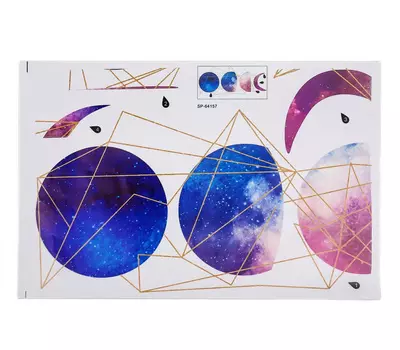 Наклейка пластик интерьерная цветная "Луна и месяц" 40х60 см