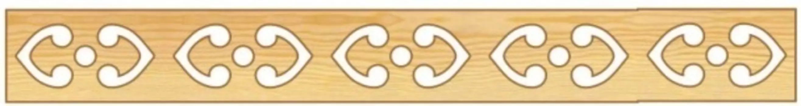 Наличник прорезной №14 90х20х1800 мм, хвоя