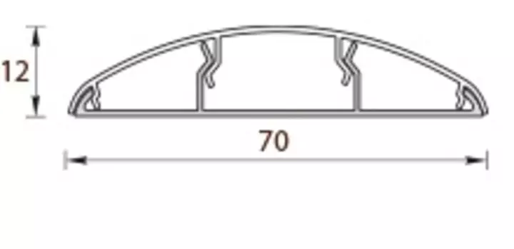 Наличник с кабель-каналом 70мм дуб-201 2,2 м