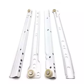 Направляющие роликовые 450 мм белый, комплект