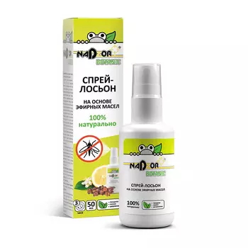 NAT002 Спрей-лосьон на основе эфирных масел (гвоздика, лимон, цитронелла) Nadzor Botanic/25
