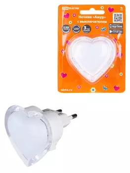 Ночник TDM Амур с выключателем 0,3 Вт, 220 В, белый