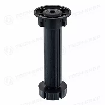 Ножка цокольная Н150 (145-165) мм черная компл. 2 шт. с 1 клипсой - пакет Tech-Krep