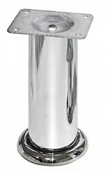 Ножка D50х80мм, круглая, нерегул, хром - накл. Tech-Krep