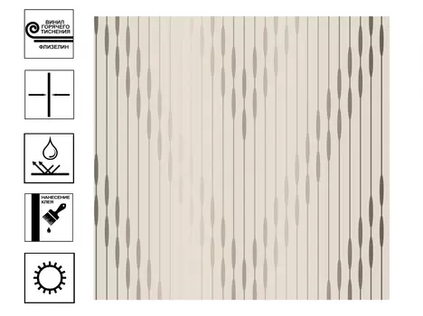 Обои Аспект Deluxe Гарвард винил гт. Мотив 1,06х10м cветло-бежевый