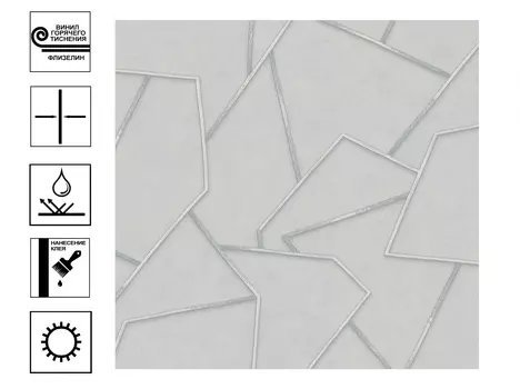 Обои Ornamy Lineart Винил гт мотив 1,06*10м Серый