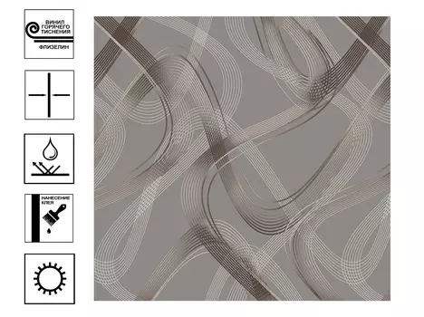 Обои Ostima Megapolis горячего тиснения на флиз. основе мотив 1,06*10м коричневый