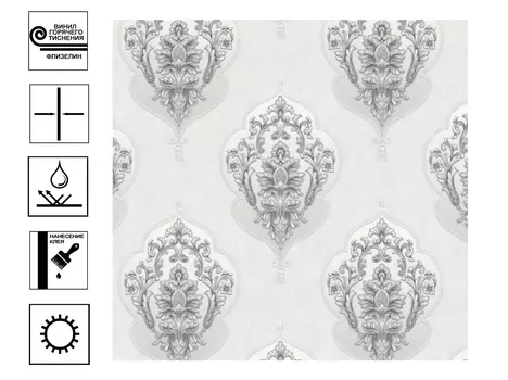 Обои Палитра Tashkent Винил. Мотив 1,06*10,05м серый