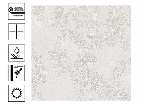 Обои Victoria Stenova Aria винил на флиз. основе горячего тиснения 1,06х10 м белый