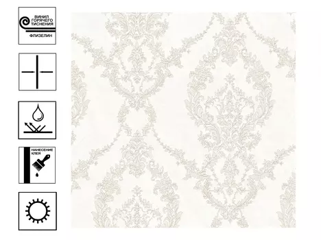 Обои Victoria Stenova Barocco винил на флиз. основе гор тиснения. Мотив 1,06х10м светлый беж