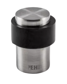 Ограничитель дверной РЕНЦ напольный, никель матовый - черный