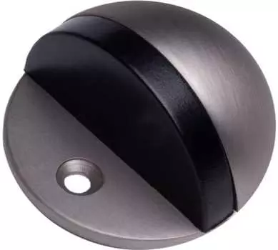 Ограничитель дверной РЕНЦ напольный, никель супер матовый