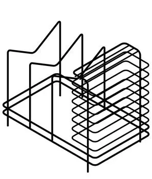 Органайзер для ножей и досок 300х180х250 Черный