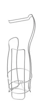 Органайзер для туалетной бумаги 600х170 мм напольный, белый муар