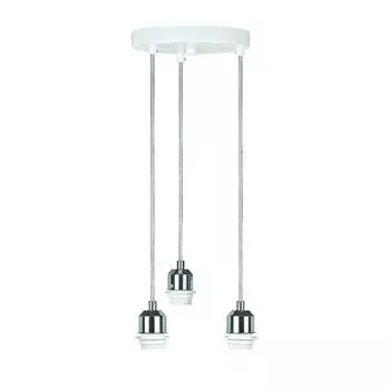 Основание подвесного светильника 3х75Вт, Е27, белый и хром