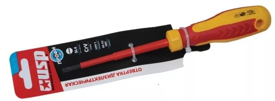 Отвертка диэлектрическая 4х100 мм, SL4