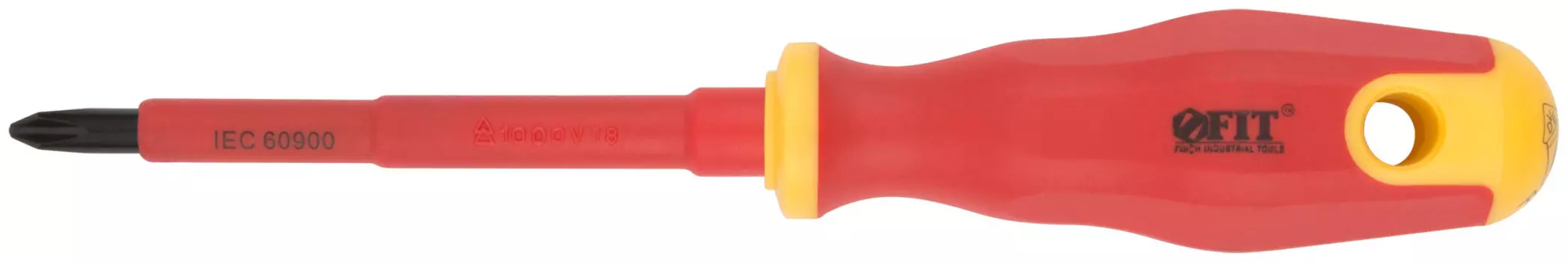 Отвертка диэлектрическая РН2 6,5х100мм, 1000 В, прорезиненная ручка