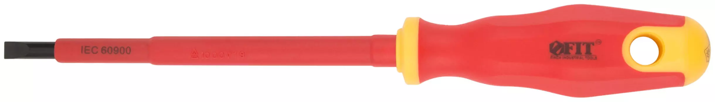 Отвертка диэлектрическая SL5,5 х125мм, 1000 В, прорезиненная ручка
