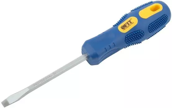 Отвертка Профи SL3 х75 мм, сине-жёлтая ручка