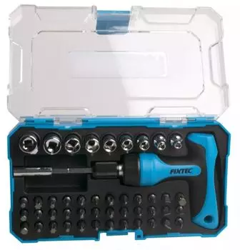 Отвертка с набором бит Fixtec, 47 предметов