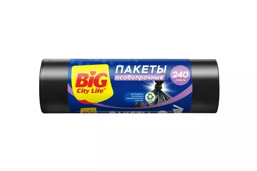 Пакеты для мусора BIG City LD особопрочные черн 24