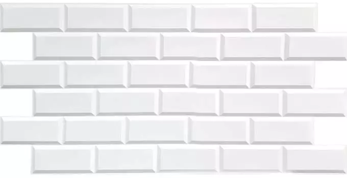 Панель ПВХ Блок белый /PVC Panel White unit (484 х 966 мм)