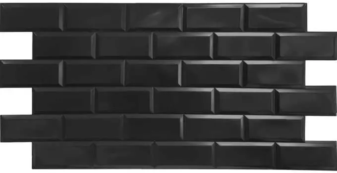Панель ПВХ Блок черный /PVC Panel Black unit (484 х 966 мм)