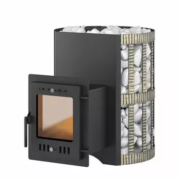 Печь дровяная СКИФ,16 ковка, (210) "М" (8-16м.куб.)с остеклением