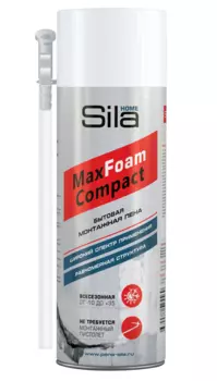 Пена Sila home max foam compact монтажная, всесезонная, 520 мл