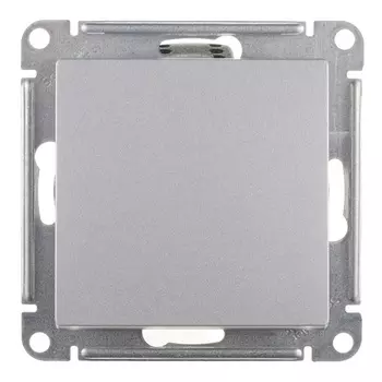 Переключатель проходной 1-клавишный AtlasDesign 10А IP20 механизм алюминий