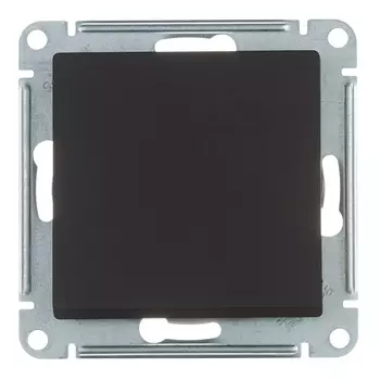 Переключатель проходной 1-клавишный AtlasDesign 10А IP20 механизм карбон