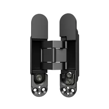 Петля дверная скрытой установки 135х27мм, со смещ., универсальная, с 3D-регулировкой, черный мат.